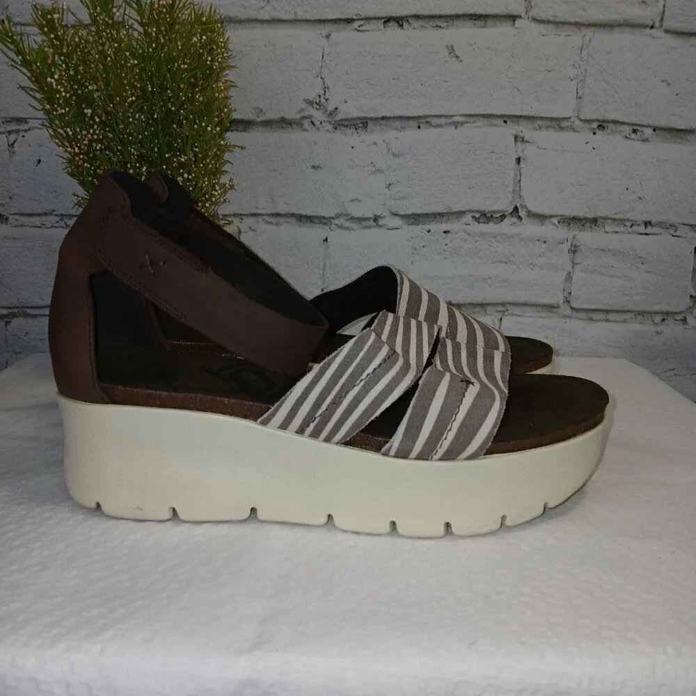 OTBT MONTAUK PLATFORM SANDALS WOMENS 7.5, TAPIOCA COLOR,  VERY GOOD CONDITION